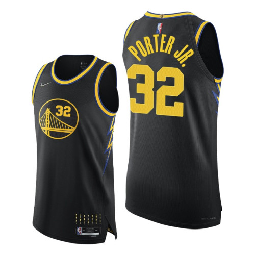 Warriors #32 Otto Porter Jr. Black City Edition 2022 Champions Jersey 75th Season Authentic Warriors #32 Otto Porter Jr. Black City Edition 2022 Champions Jersey 75th Season Authentic