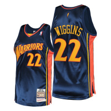 Warriors Andrew Wiggins Hardwood Classics Authentic Navy 2022 Champions Jersey