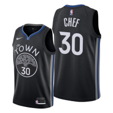 Stephen Curry Warriors #30 Chef Nickname 2022 Champions Jersey Black