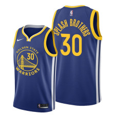 Stephen Curry Warriors #30 Splash Brothers 2022 Champions Jersey Royal