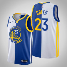 Men's Golden State Warriors Draymond Green #23 White Blue Split 2022 Champions Jersey