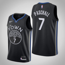 2019-20 Warriors Eric Paschall #7 Black City Jersey