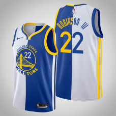 Men's Golden State Warriors Glenn Robinson III #22 White Blue Split Jersey