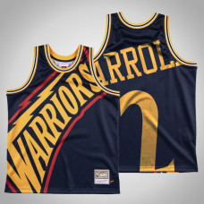Men's Warriors Joe Barry Carroll #2 Navy Big Face Swingman Mitchell & Ness HWC 2022 Champions Jersey