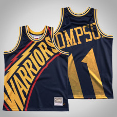 Men's Warriors Klay Thompson #11 Navy Big Face Swingman Mitchell & Ness HWC Jersey