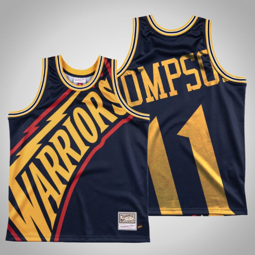 Men's Warriors Klay Thompson #11 Navy Big Face Swingman Mitchell & Ness HWC 2022 Champions Jersey Men's Warriors Klay Thompson #11 Navy Big Face Swingman Mitchell & Ness HWC 2022 Champions Jersey