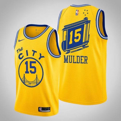 Warriors Mychal Mulder #15 Yellow Classic 2022 Champions Jersey Warriors Mychal Mulder #15 Yellow Classic 2022 Champions Jersey