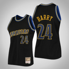 Warriors Rick Barry #24 Black Rings Collection Swingman Mitchell & Ness 2022 Champions Jersey