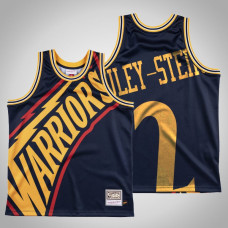 Men's Warriors Willie Cauley-Stein #2 Navy Big Face Swingman Mitchell & Ness HWC Jersey
