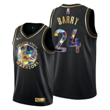 Rick Barry #24 Golden State Warriors NBA 75th Anniversary Team Black 2022 Champions Jersey