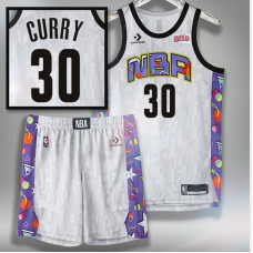 Golden State Warriors Stephen Curry 2022 NBA All-Star Jersey Kit Pop Culture Street Art White
