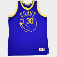 Golden State Warriors Stephen Curry Just Don X Mitchell Ness Royal Retro Jersey