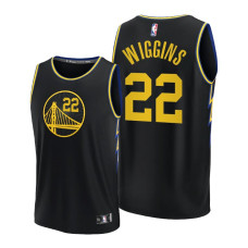 Golden State Warriors Andrew Wiggins Black NBA75th City Edition 2022 Champions Jersey Replica