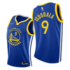 Warriors #9 Andre Iguodala 75th Diamond Anniversary Royal 2022 Champions Jersey Icon Edition