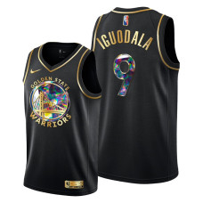 Warriors #9 Andre Iguodala Diamond Logo Black 2022 Champions Jersey NBA 75th Season