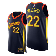 Warriors #22 Andrew Wiggins Navy 2020-21 Authentic City Edition Jersey Player