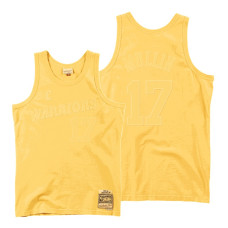 Chris Mullin Golden State Warriors Washed Out Yellow 2022 Champions Jersey
