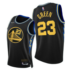 Warriors #23 Draymond Green City Edition Black 2022 Champions Jersey NBA 75th Season