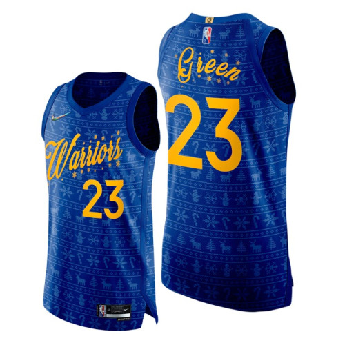 Draymond Green Warriors #23 Royal Christmas Night 2022 Champions Jersey Draymond Green Warriors #23 Royal Christmas Night 2022 Champions Jersey