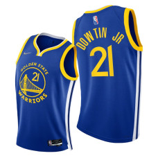 Jeff Dowtin Jr. #21 Golden State Warriors Icon Edition Royal 2022 Champions Jersey