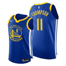 Warriors #11 Klay Thompson Royal 2020-21 Authentic Icon Edition Jersey New Season