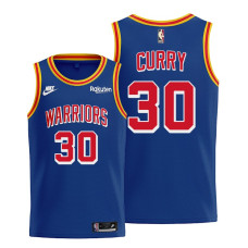 Warriors #30 Stephen Curry Classic Edition Royal 2022 Champions Jersey Origins 75th anniversary