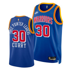 Stephen Curry #30 Golden State Warriors 3 Point Leaders Royal 2022 Champions Jersey Classic Edition