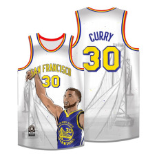 Stephen Curry Golden State Warriors #30 White Legend Special Image Jersey Replica