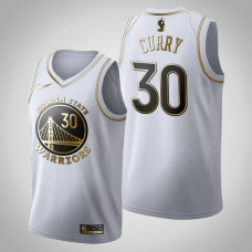 Golden State Warriors Stephen Curry #30 Golden Edition White 2022 Champions Jersey