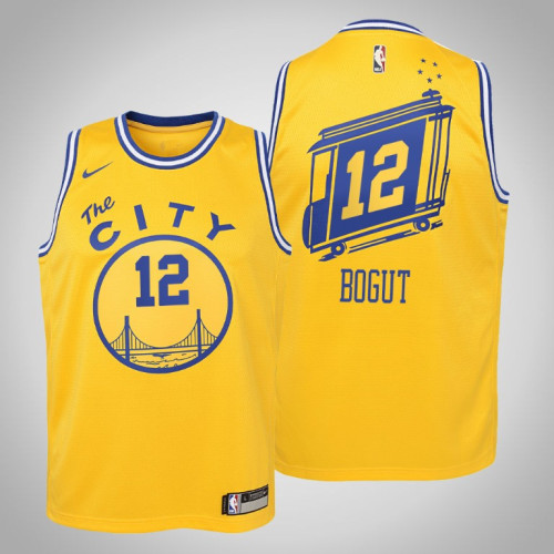 Youth Andrew Bogut Golden State Warriors #12 Hardwood Classics Yellow 2020 Season Jersey Youth Andrew Bogut Golden State Warriors #12 Hardwood Classics Yellow 2020 Season Jersey