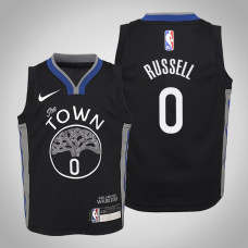 Youth D'Angelo Russell Warriors #0 City Black Season 2022 Champions Jersey