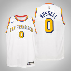 Youth D'Angelo Russell Golden State Warriors #0 Hardwood Classics White Season 2022 Champions Jersey