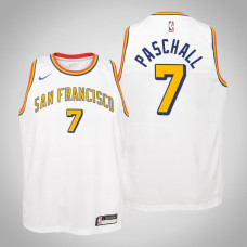 Youth Eric Paschall Golden State Warriors #7 Hardwood Classics White 2020 Season Jersey