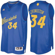 Golden State Warriors #34 Shaun Livingston Royal Christmas 2022 Champions Jersey