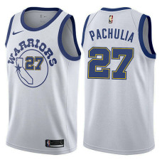Golden State Warriors #27 Zaza Pachulia White Hardwood Classics 2022 Champions Jersey