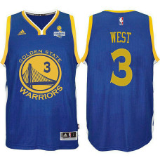 Golden State Warriors #3 David West Royal Champions Jersey