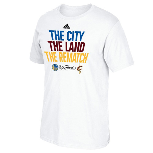 2017 Finals Golden State Warriors City Land Rematch White T-Shirt 2017 Finals Golden State Warriors City Land Rematch White T-Shirt