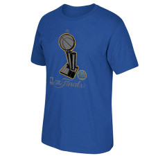 2017 Finals Golden State Warriors Reflective Foil Trophy Royal T-Shirt