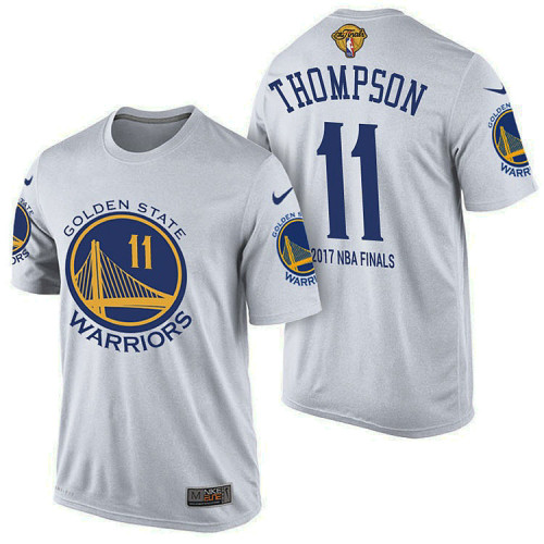 Golden State Warriors #11 Klay Thompson White Finals T-Shirt Golden State Warriors #11 Klay Thompson White Finals T-Shirt