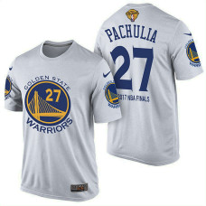 Golden State Warriors #27 Zaza Pachulia White Finals T-Shirt
