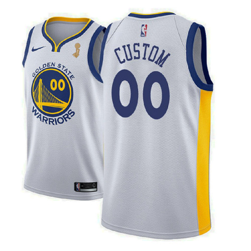 Golden State Warriors #00 Custom White Champions 2022 Champions Jersey Golden State Warriors #00 Custom White Champions 2022 Champions Jersey