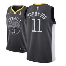 2018 NBAChampions Patch Klay Thompson Golden State Warriors Gray Jersey