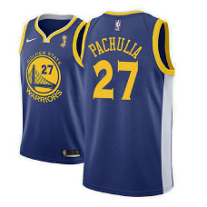 Golden State Warriors #27 Zaza Pachulia Blue Champions 2022 Champions Jersey