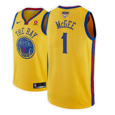 Golden State Warriors #1 JaVale McGee Gold City Jersey
