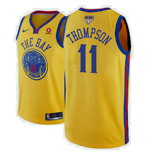 Golden State Warriors #11 Klay Thompson Gold City Jersey Golden State Warriors #11 Klay Thompson Gold City Jersey
