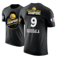 Golden State Warriors #9 Andre Iguodala Black 2018 Champions T-Shirt