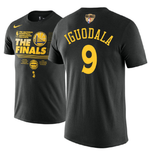 تصميم لوحات Golden State Warriors #9 Andre Iguodala Black Finals T-Shirt تصميم لوحات