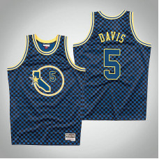 Golden State Warriors #5 Baron Davis Checkerboard 2022 Champions Jersey