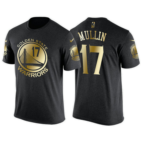 Golden State Warriors #17 Chris Mullin Gold Gilding T-Shirt Golden State Warriors #17 Chris Mullin Gold Gilding T-Shirt