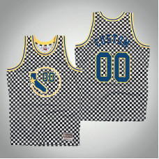 Golden State Warriors #00 Custom White Checkerboard 2022 Champions Jersey